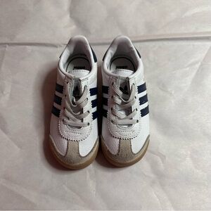 Adidas Kids Samoa White and Blue Sneakers 7K